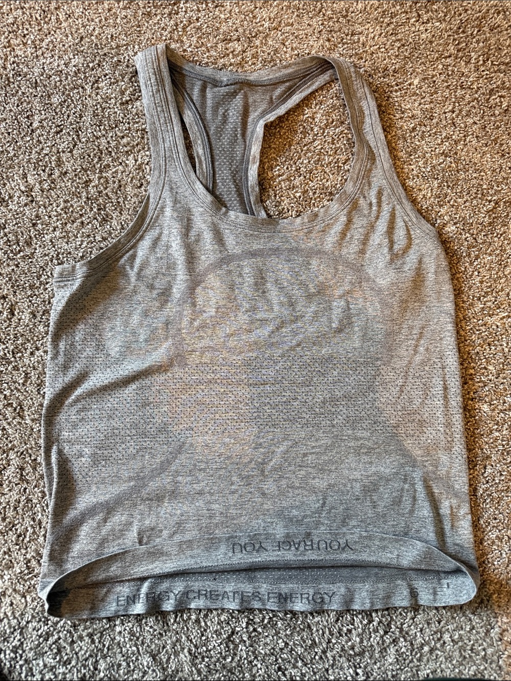 lululemon athletica Gray Racerback Tank Top